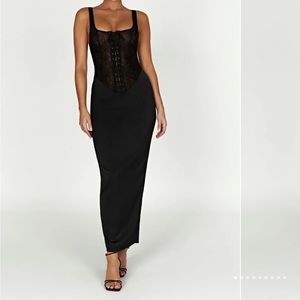 Meshki Octavia Corset Maxi Dress - Black Size Small